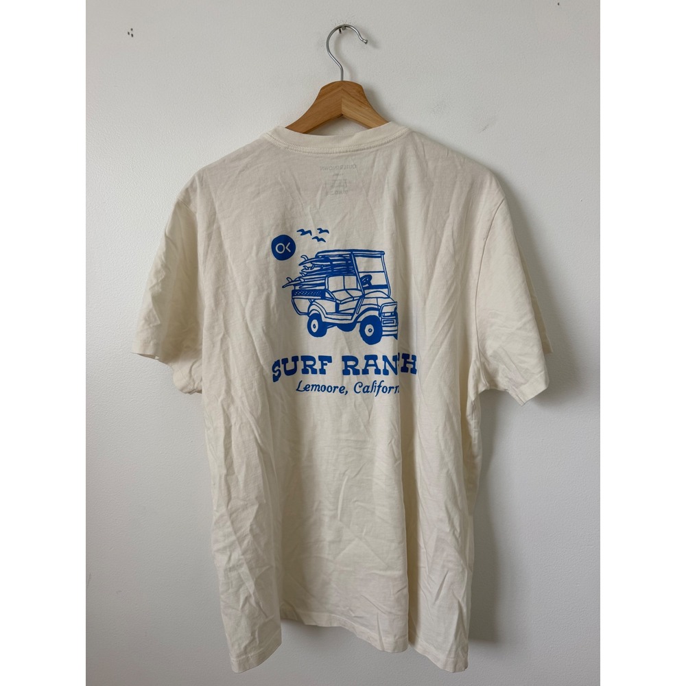 Outerknown Surf Ranch Golf Cart Pocket Tee – White Graphic T-Shirt Men's XL NWT